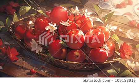[AI generated image] Apple in the basket 3 109158912