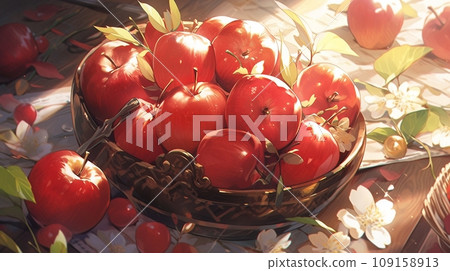 [AI generated image] Apple in the basket 4 109158913