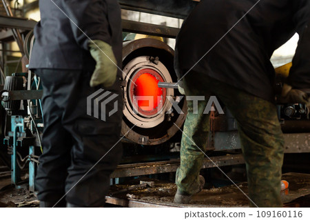 Foundry - casting non-ferrous metals in centrifugal metallurgical furnace Foundry - casting non-ferrous metals in centrifugal metallurgical furnace 109160116