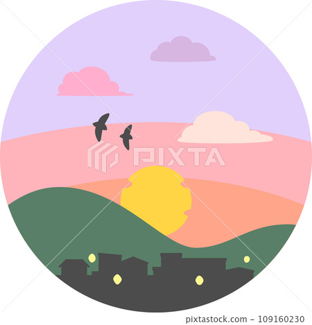 日落,傍晚風景變形圖 日落,傍晚風景變形圖 109160230