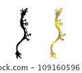 black dragon and golden dragon 109160596