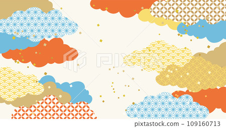 新年賀年卡素材背景插畫 109160713