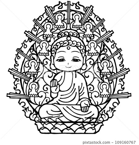 Biroshana Nyorai(睜開眼睛,單色) Biroshana Nyorai(睜開眼睛,單色) 109160767