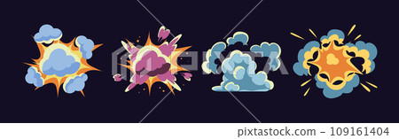 Comic Colorful Explosion or Burst and Boom Effect Vector Set Comic Colorful Explosion or Burst and Boom Effect Vector Set 109161404