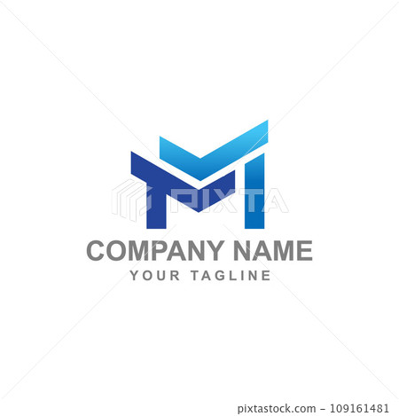 Initial Monogram Letter M Logo Design Vector... - Stock Illustration ...