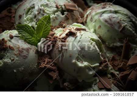 巧克力薄荷冰淇淋AI生成影像AI影像 109161857