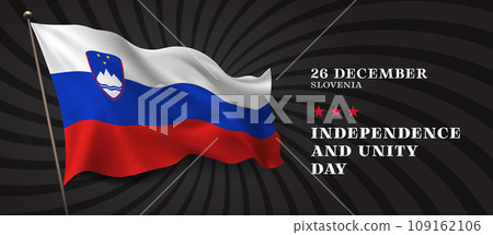 Slovenia independence and unity day vector banner, greeting card 109162106