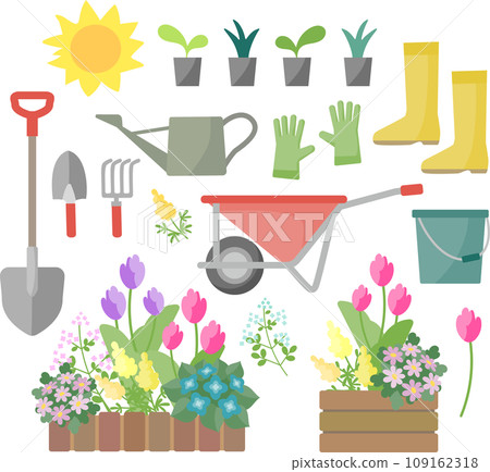 Gardening tools and plants Gardening tools and plants 109162318