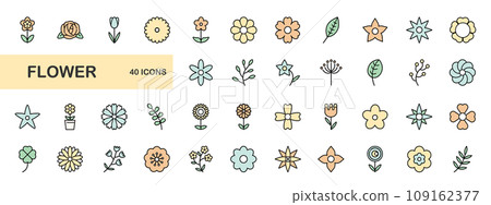花圖標集 109162377