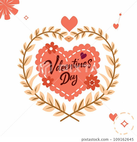 Valentines Day heart vector illustration 109162645