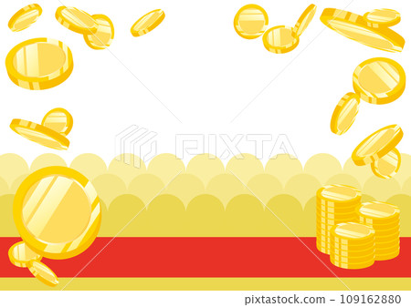 積分和硬幣圖像作為累積獎金的向量插圖 積分和硬幣圖像作為累積獎金的向量插圖 109162880