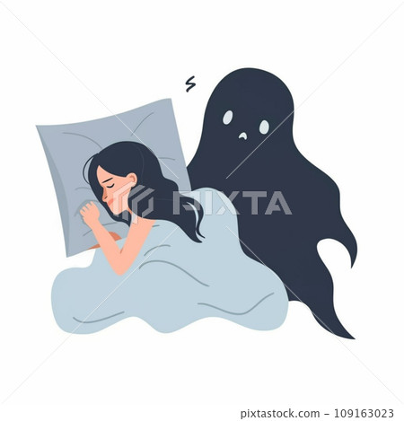 Sad girl in night ghost dream Sad girl in night ghost dream 109163023