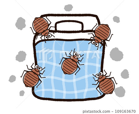 Bedbugs living in futons 109163670