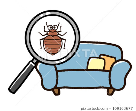Bed bugs living on the sofa 109163677