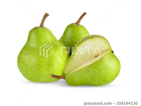 green pears isolated on white background 109164130