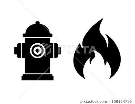 Fire hydrant flame icon Fire hydrant flame icon 109164736