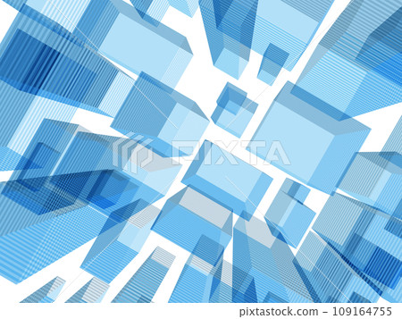Blue-gray IT city image seen from above horizontal vector illustration Blue-gray IT city image seen from above horizontal vector illustration 109164755