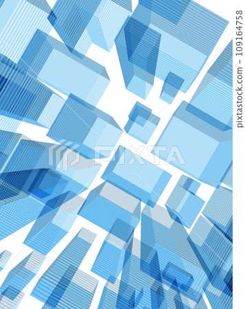 Blue-gray IT city image seen from above, vertical vector illustration Blue-gray IT city image seen from above, vertical vector illustration 109164758