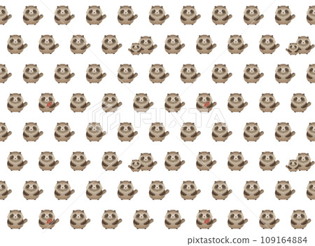 Raccoon seamless pattern A-5 PNG 109164884