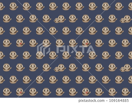 貉無縫圖案 A-6 貉無縫圖案 A-6 109164885