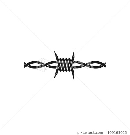 barbed wire icon illustration design 109165023