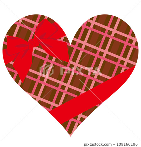 情人節心形巧克力絲帶的向量圖解 109166196