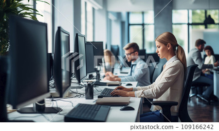 Woman at Work in Office Woman at Work in Office 109166242