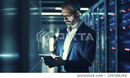 Productive Male Worker in Data Center 109166268