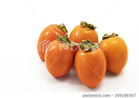 Fude persimmon on white background Fude persimmon on white background 109166567