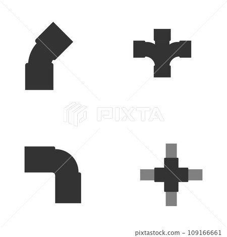 pipe connection icon illustration design 109166661