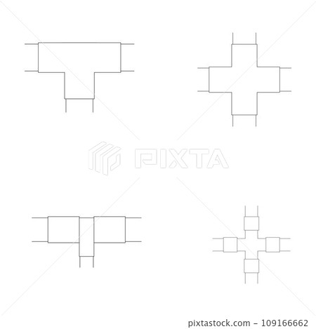 pipe connection icon illustration design pipe connection icon illustration design 109166662