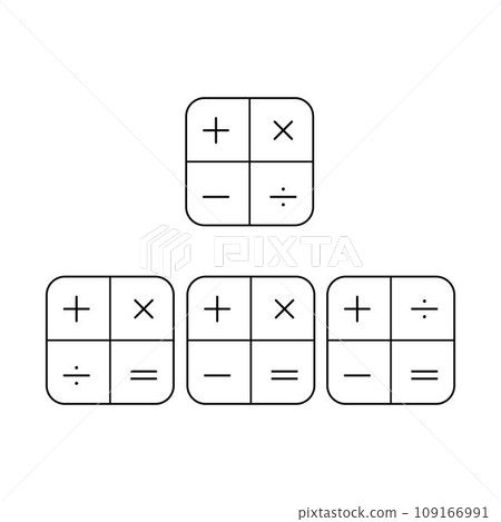 simple calculator icon illustration design simple calculator icon illustration design 109166991