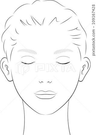 Beauty Skin Care Front Eye Closed Beauty Skin Care Front Eye Closed 109167428