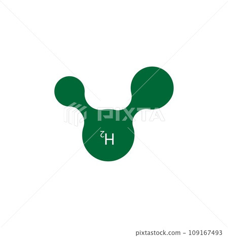 simple hydrogen logo illustration design simple hydrogen logo illustration design 109167493