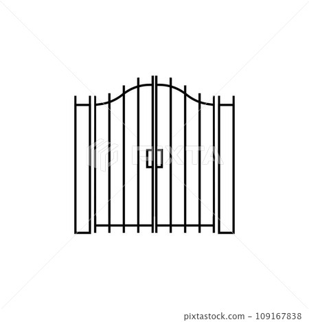 simple gate icon illustration design simple gate icon illustration design 109167838