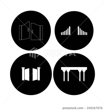 simple gate icon illustration design 109167878