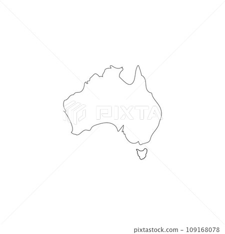 australia map logo illustration design 109168078