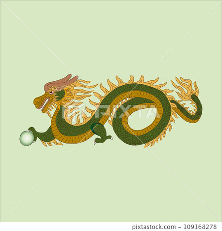 Chinese hand drawn dragon. Chinese hand drawn dragon. 109168278