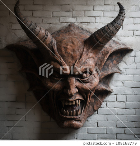 Whispering Walls: The Maleficent Demon Bas-Relief. AI generation Whispering Walls: The Maleficent Demon Bas-Relief. AI generation 109168779