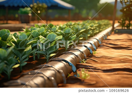 Efficient Use of Drip Irrigation System for Watering Crops in Agricultural Field Efficient Use of Drip Irrigation System for Watering Crops in Agricultural Field 109169626
