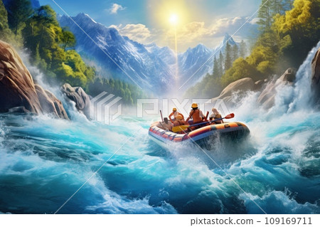 Experience the Thrill of Rafting on Turbulent Rivers and Embrace Nature's Beauty Experience the Thrill of Rafting on Turbulent Rivers and Embrace Nature's Beauty 109169711