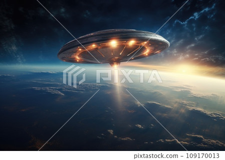 Spacecraft returning to Earth's atmosphere in a fiery reentry 109170013