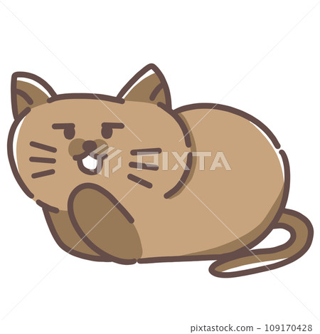 Brown Cat Cartoon Character 109170428