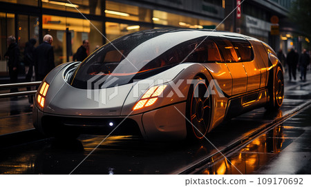 Sleek Futuristic Urban Vehicle Design. AI generation Sleek Futuristic Urban Vehicle Design. AI generation 109170692