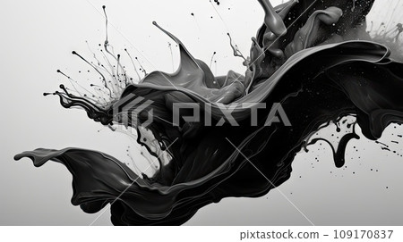 India ink brush material 109170837