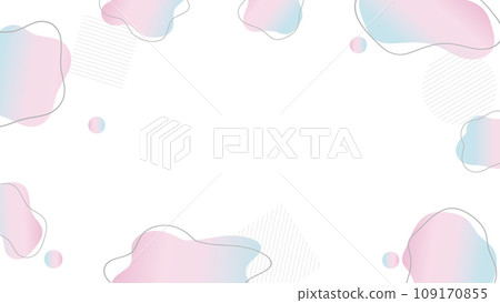 彩色漸層抽象液體形狀向量圖 109170855