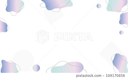 彩色漸層抽象液體形狀向量圖 彩色漸層抽象液體形狀向量圖 109170856