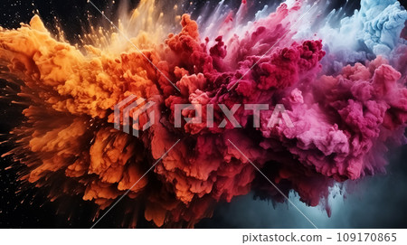 Abstract Color Avalanche - Dynamic Artistic Impression. AI generation Abstract Color Avalanche - Dynamic Artistic Impression. AI generation 109170865