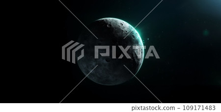 Planet moon in outer space Planet moon in outer space 109171483