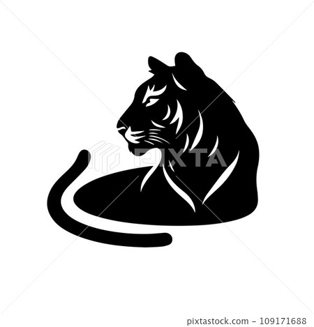 Simple Silhouette Vector Design of Tiger Simple Silhouette Vector Design of Tiger 109171688